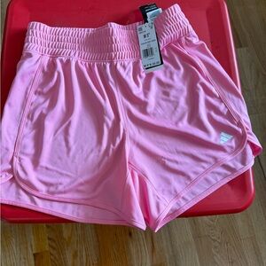 Adidas Pink Athletic Shorts Lightweight Elastic Waist